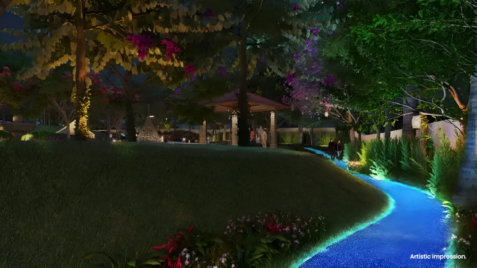 Mahindra Eden Apartments In Kanakapura Road Bangalore Glow In The Dark Walkway